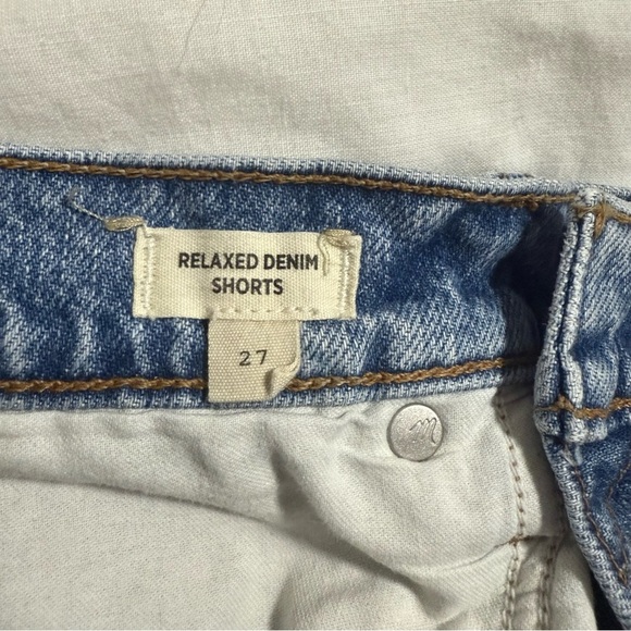 Madewell Relaxed Denim Shorts in Madera Wash: Side-Slit Edition Size 27 - Picture 13 of 14